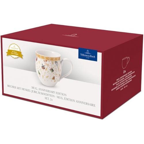  Villeroy & Boch Delight Mug with Handle Set of 2 Anniversary Edition, 1 Count (Pack of 1), White