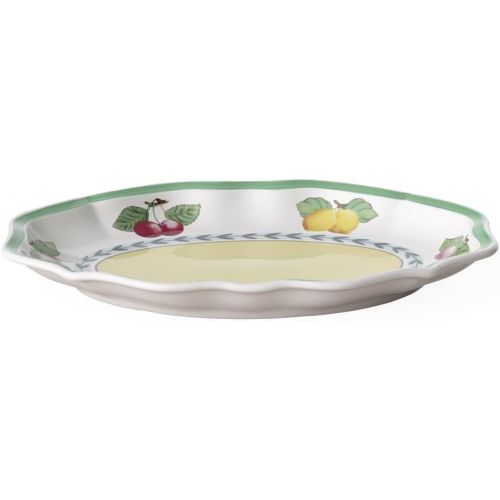  Villeroy & Boch French Garden Fleurence Pickle Dish/Gravy Stand, 9.5 in, White/Multicolored