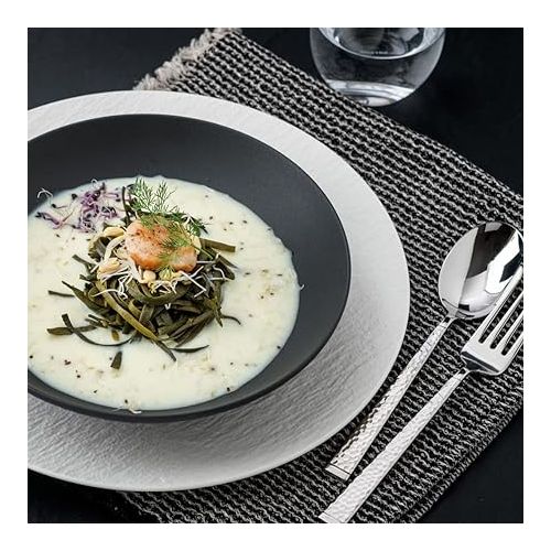  Villeroy & Boch Manufacture Rock Blanc Dinner Plate, 10.5 in, White