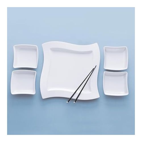  Villeroy & Boch New Wave Square Individual Bowl, 4.75 in, White