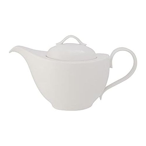  Villeroy & Boch New Cottage Basic Teekanne, 1,2 l, Premium Porzellan, Weiss