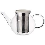 Villeroy & Boch Artesano Hot Beverages Teekanne, mit Edelstahl-Sieb, fuer Kaffee oder Tee, Borosilikatglas, spuelmaschinengeeignet, 1 l