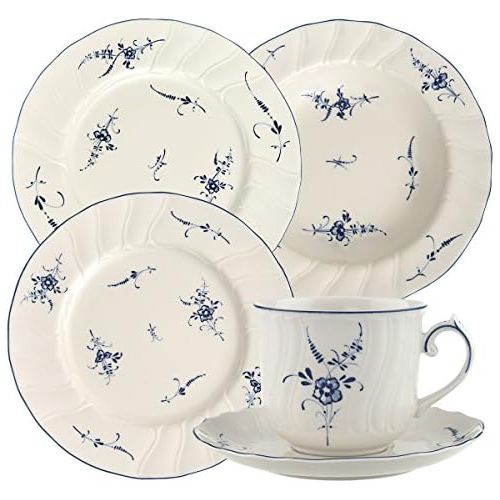  Villeroy & Boch Vieux Luxemburg Geschirr-Set, Porzellan, Weiss, 30 teilig