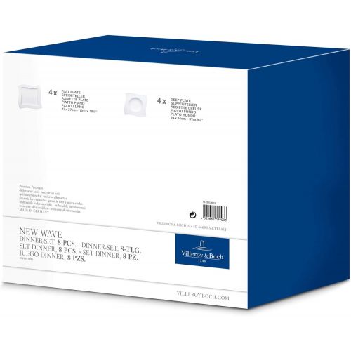  Villeroy & Boch NewWave Antipasti-Set, 5-teilig, Premium Porzellan, Weiss