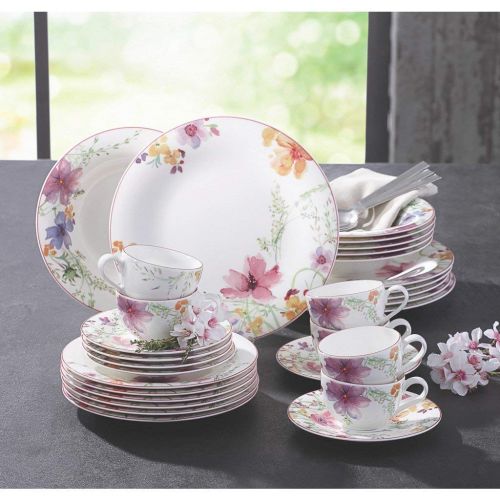  Villeroy & Boch Mariefleur Basic Tafelset 12tlg. Gechirr-Service, Porzellan, floral 34,8 x 19,7 x 32,4 cm, 12-Einheiten