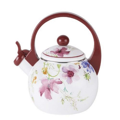  [아마존베스트]Mariefleur Kitchen Tea Kettle by Villeroy & Boch - Made From Enameled Steel -Dishwasher Safe - 67.5 Ounce capacity