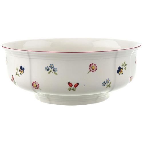  [아마존베스트]Petite Fleur Round Vegetable Bowl by Villeroy & Boch - Premium Porcelain - Made in Germany - Dishwasher and Microwave Safe - 9.75 Inches