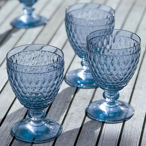  [아마존베스트]Boston Wine Goblet Set of 4 by Villeroy & Boch - Blue