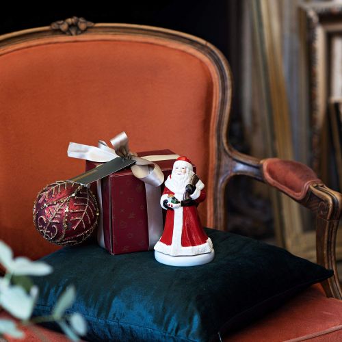  [아마존베스트]Villeroy & Boch Nostalgic Melody Santa, Rotating, Hard Porcelain, Metal, Plastic, red, 9 x 9 x 15 cm