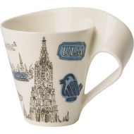 [아마존베스트]Villeroy & Boch Cities of the World Coffee Mug Ulm, 300 ml, Premium Porcelain, White/Multicolour