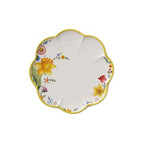  [아마존베스트]Villeroy & Boch Spring Awakening Breakfast Plate, 22 cm, Porcelain, White/Colourful