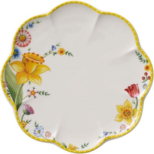  [아마존베스트]Villeroy & Boch Spring Awakening Breakfast Plate, 22 cm, Porcelain, White/Colourful