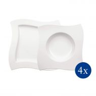 [아마존베스트]Villeroy & Boch 1025259015 8-Piece Dinnerware Set, 14.75 lbs, white