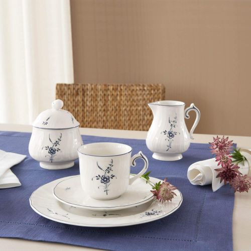  [아마존베스트]Villeroy & Boch 1023410760 Vieux Luxembourg Creamer, 8 oz, White/Blue