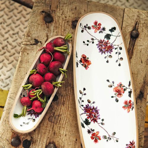  [아마존베스트]Villeroy & Boch 1041313577 Artesano Provencal Verdure Olive Bowl, 11 x 3 in, White/Multicolored