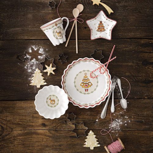  [아마존베스트]Villeroy & Boch Winter Bakery Delight BOL Gingerbread Premium Porcelain, Red, Multicoloured, 0