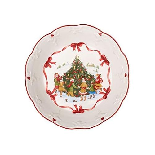  [아마존베스트]Villeroy & Boch Toys Fantasy Large Bowl, Dance Around The Tree, Premium Porcelain, Red, Green, Colourful, 24 x 24 x 4.5