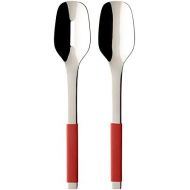 [아마존베스트]Villeroy & Boch S+ Cranberry Salad Cutlery 2 Pieces, Stainless Steel, Handle Coated with Red Silicone