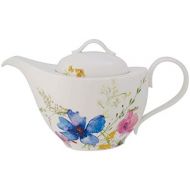 [아마존베스트]Villeroy & Boch Mariefleur Basic Teapot, 33.75 oz, White/Multicolored