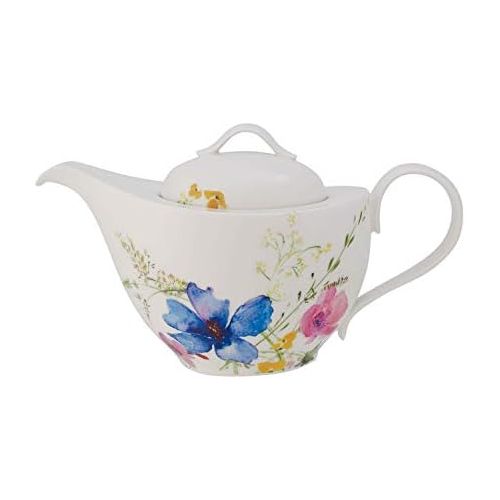  [아마존베스트]Villeroy & Boch Mariefleur Basic Teapot, 33.75 oz, White/Multicolored
