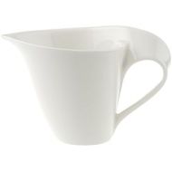 Villeroy & Boch NewWave Milchkannchen, Milchkanne mit geschwungenem Henkel, Premium Porzellan, spuelmaschinen- und mikrowellengeeignet, weiss, 200 ml