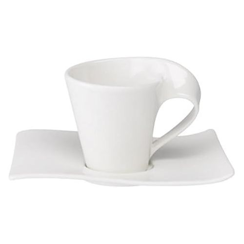  Villeroy & Boch NewWave Espresso-Set 2-teilig Premium Porzellan, weiss