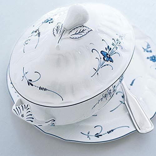  Villeroy & Boch Vieux Luxembourg Terrine, Premium Porzellan, weiss/blau