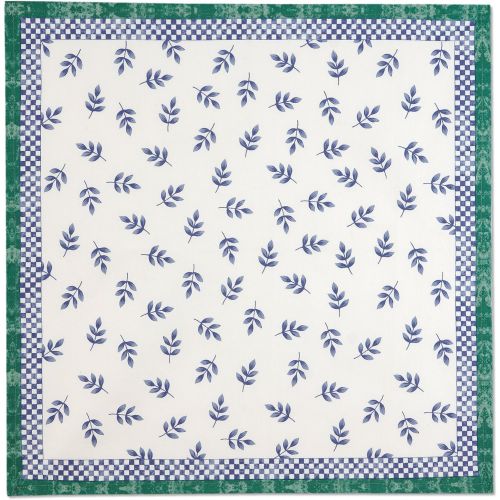  Villeroy & Boch Villeroy and Boch Leaf and Check Cotton Fabric Napkin (Set of 4), 21X21, Multi