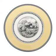 Villeroy & Boch 1010672600 Audun Ferme Buffet Plate, 12 in, White/Gray/Yellow