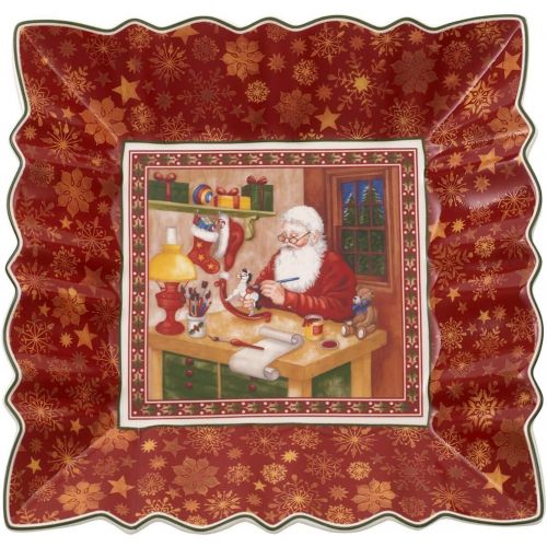  Villeroy & Boch Toys Fantasy Santas Workshop Porcelain Square Bowl