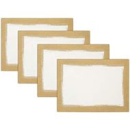 Villeroy & Boch Villeroy and Boch Metallic Brushstroke 14x20 Placemats, Set of 4, Ivory and Gold