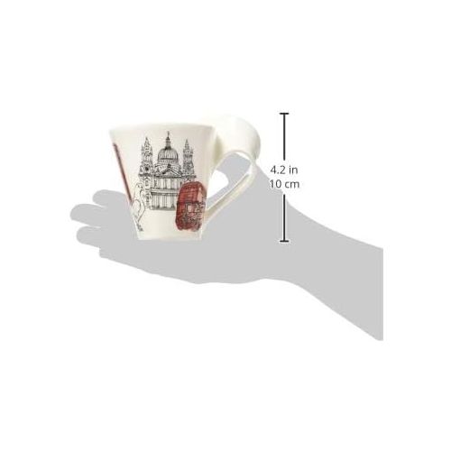  New Wave Caffe Cities of the World Mug London By Villeroy & Boch - Premium Porcelain - Made in Germany - Dishwasher and Microwave Safe - Gift Boxed - 11.75 Ounce Capacity