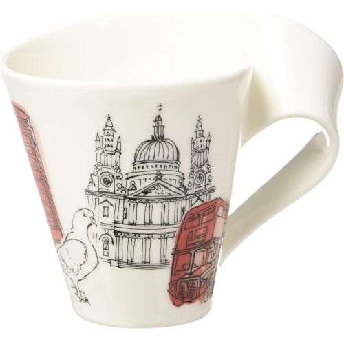  New Wave Caffe Cities of the World Mug London By Villeroy & Boch - Premium Porcelain - Made in Germany - Dishwasher and Microwave Safe - Gift Boxed - 11.75 Ounce Capacity