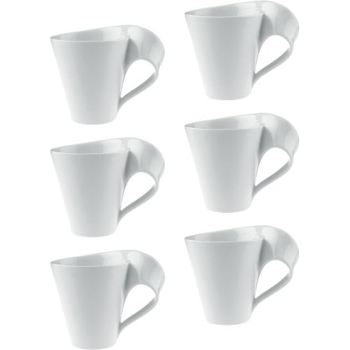  New Wave Caffe Coffee Mug Set of 6 by Villeroy & Boch - Premium Porcelain - Made in Germany - Dishwasher and Microwave Safe - Includes Mugs - 11 Ounce Capacity