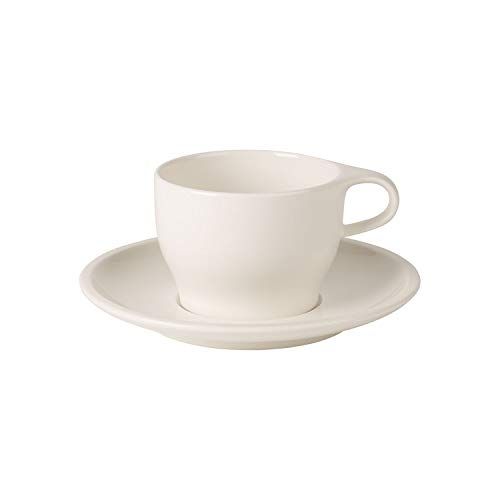  Coffee Passion Cafe Au Lait Cup & Saucer Set by Villeroy & Boch - Premium Porcelain - Made in Germany - Dishwasher and Microwave Safe - 12.75 Ounce Capacity