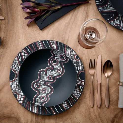  Villeroy & Boch Manufacture Rock Desert Art Pasta Plate, 11.5 in, Premium Porcelain, Black/Colored