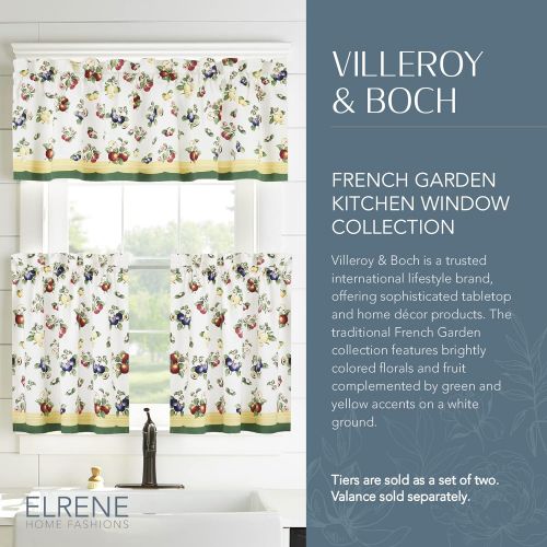  Villeroy & Boch Villeroy and Boch French Garden Window Curtain Kitchen Valance, 60 x 15 (1, Multi