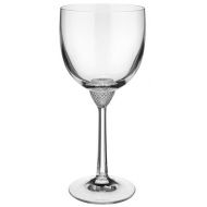 Octavie Wine Goblet Set of 4 by Villeroy & Boch - Lead Free Engraved Crystal Glass - Dishwasher Safe Construction - 12.5 Ounce Capacity