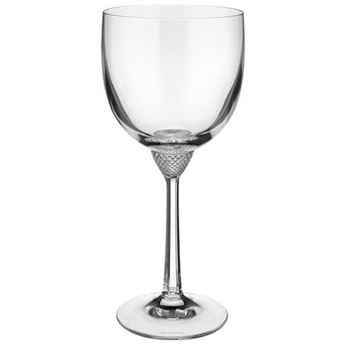  Octavie Wine Goblet Set of 4 by Villeroy & Boch - Lead Free Engraved Crystal Glass - Dishwasher Safe Construction - 12.5 Ounce Capacity