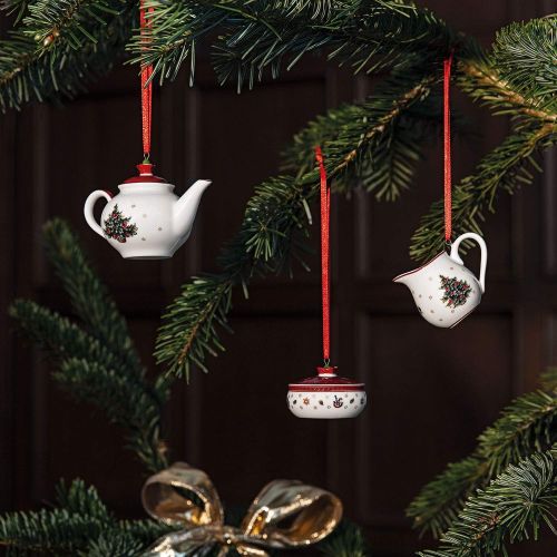  Villeroy & Boch Toys Delight Decoration Ornaments Coffee Set, White/Red, 3 Pieces, 6.3 cm