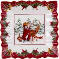 Villeroy & Boch Toys Fantasy Bowl Square Santa with Forest Animals, 23 x 23 x 3,5 cm, Multicoloured