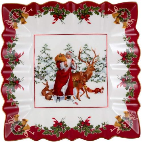  Villeroy & Boch Toys Fantasy Bowl Square Santa with Forest Animals, 23 x 23 x 3,5 cm, Multicoloured