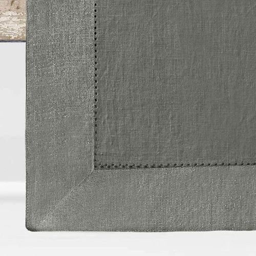  Villeroy & Boch Villeroy and Boch New Wave Metallic Border Linen Set of 4 Placemats, Gray/Silver