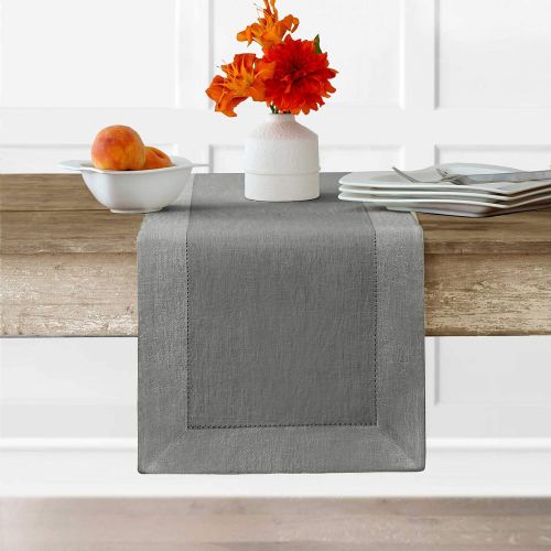  Villeroy & Boch Villeroy and Boch New Wave Metallic Border Linen Set of 4 Placemats, Gray/Silver