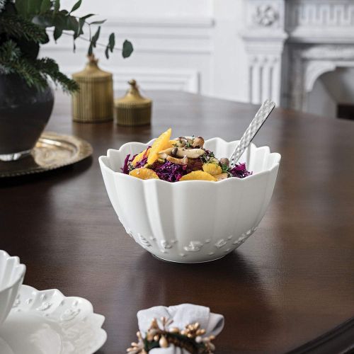 Villeroy & Boch  Toy’s Delight Royal Classic bowl, round bowl with raised pattern made from premium porcelain, white, 2.87 l, dishwasher safe