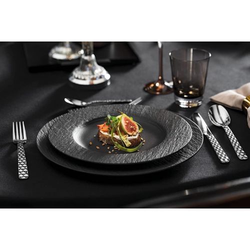  Villeroy & Boch Manufacture Rock Salad Plate, 8.5 in, Premium Porcelain, Gray