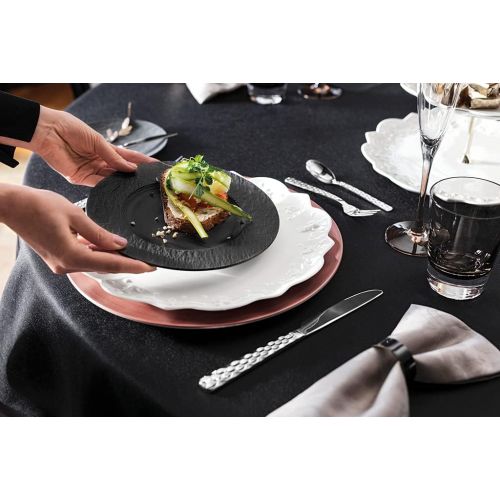  Villeroy & Boch Manufacture Rock Salad Plate, 8.5 in, Premium Porcelain, Gray