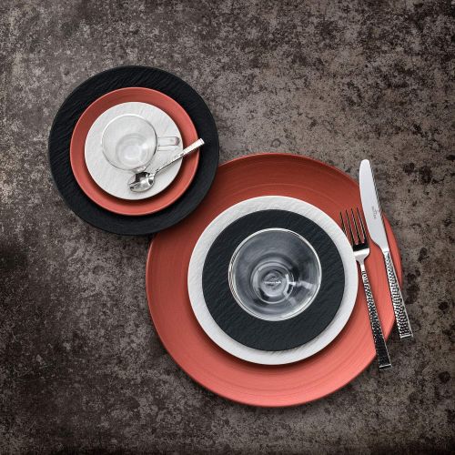  Villeroy & Boch Manufacture Rock Salad Plate, 8.5 in, Premium Porcelain, Gray