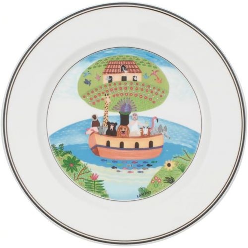  Villeroy & Boch Design Naif Salad Plate #2-Noahs Ark, 8.25 in, White/Colorful