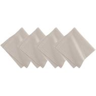Villeroy & Boch Villeroy and Boch La Classica Luxury Linen Fabric Napkin (Set of 4), 21x21, Metallic White